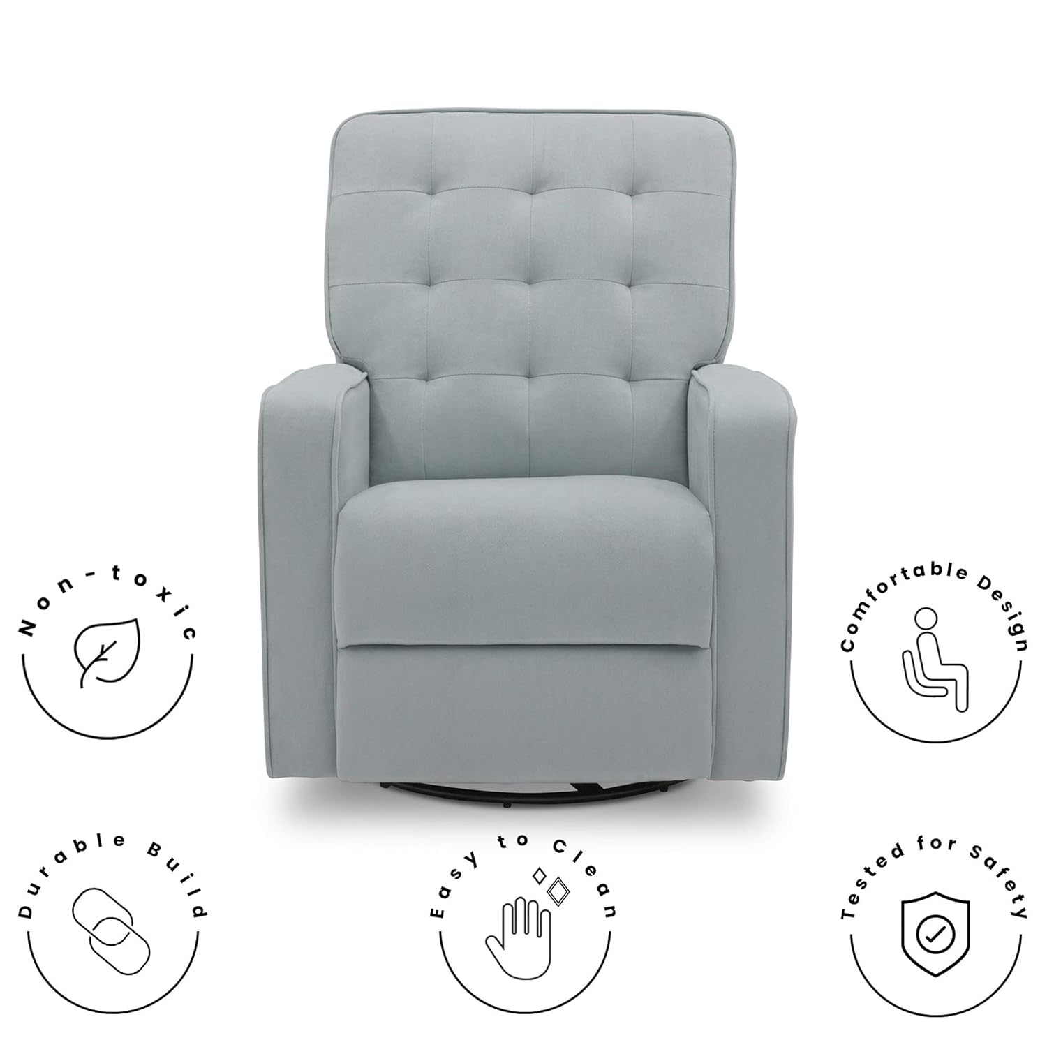 delta children gavin nursery swivel glider recliner