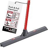 Tyroler Push & Pull Floor Squeegee Heavy Duty | 100% Silicone Squeegee Broom 44CM Head | Aluminum Anti-Rust 4-Piece Handle | 