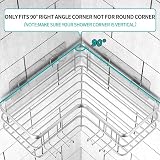 Yazoni Corner Shower Caddy No Drilling Adhesive Shelf 2 Pack Rustproof Stainless view 5