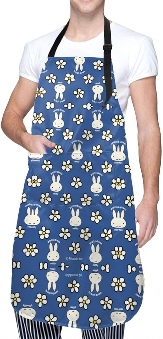 Amazon Co Jp ミッフィー Miffy エプロン 首掛け シンプル エプロン 多機能 調節可能 動きやすい シワになりにくい 撥水 防汚 作業服 サービスエプロン 仕事用 家庭用 男女兼用 服 ファッション小物