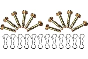 QISSIQ 12 pcs 738-04124A and 714-04040 Shear Pins and Cotter Pins for Cub Cadet MTD Troy Bilt Snowblowers