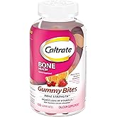 Caltrate Gummy Bites 500 mg Calcium and Vitamin D Supplement, Black Cherry, Strawberry, Orange - 100 Count