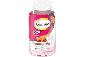 Caltrate Gummy Bites 500 mg Calcium and Vitamin D Supplement, Black Cherry, Strawberry, Orange - 100 Count