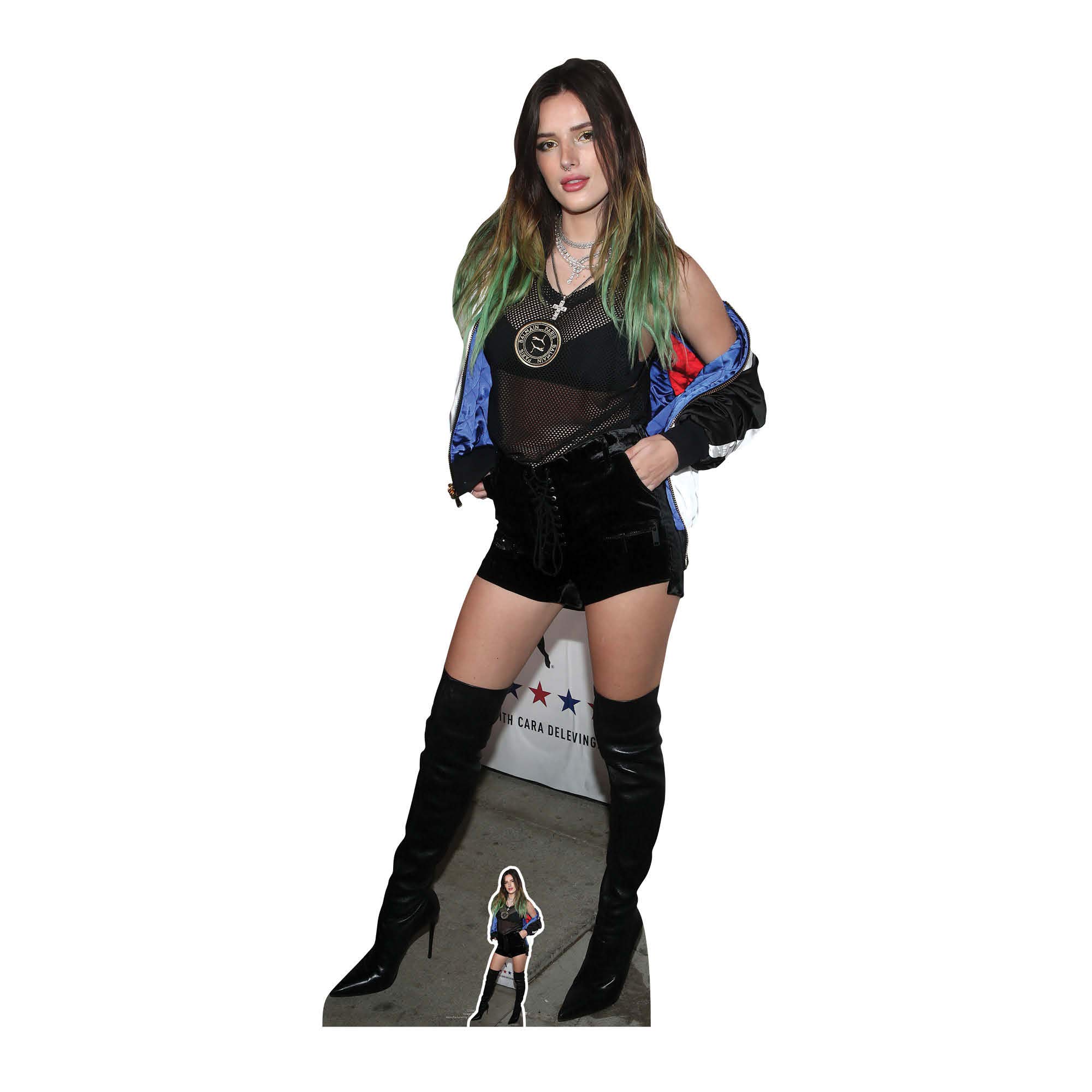 Star Cutouts CS866 Bella Thorne Boots Outfit Lifesize Cardboard Cutout with Free Mini – Perfect for Fans, Teen Bedrooms & Events