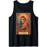 La Chancla Flip Flop Dingo Card Funny Mexican Tarot Card Mom Tank Top