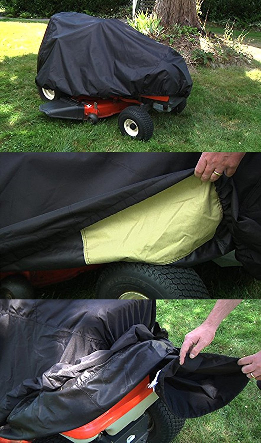 Lawn Mower Cover, Lawn Tractor Cover Heavy Duty Waterproof Polyester