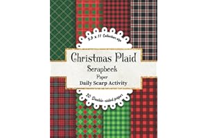 Christmas Plaid Scrapbook Paper: Red & Green Buffalo Plaid Themed For Scrapbooking, Ephemera for Junk Journal, Decorative Diy