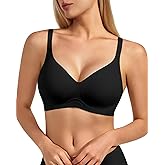 VQJ Plus Size Jelly No Underwire Comfort Bra for Women, Full Coverage Seamless Everyday Wireless Bras with Light Support