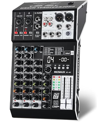 Nady MM-242 4 Stereo / 8 Mono Channel Mini Mixer with mono/stereo
