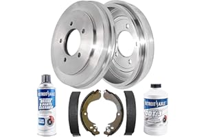 Detroit Axle - Rear Brake Kit for Dodge Avenger Caliber Chrysler Sebring Jeep Compass Patriot, Disc Brakes Drums Semi-metallic Brake Shoes Replacement