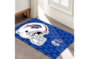 Malogtan Football Sport Fans Entrance Doormat,16 x 24 Inch Indoor and Outdoor Home Decor Rug,Blue White Design Non-Slip Front Entryway Welcome Door Mats