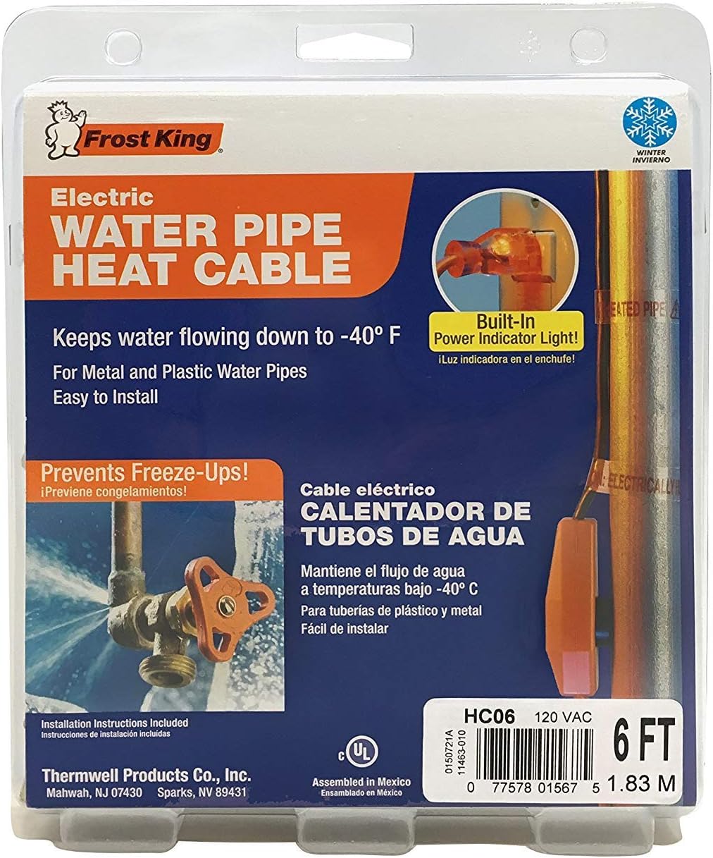 Frost King HC30A Heating Cables, 30 Feet, Black - Pipe Heat Cables - 