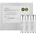 VT COSMETICS Reedle Shot Compact Set, Microneedling Serum Gift Set with Reedle Shot 100, 300, 700, Exfoliating, Anti-Aging, Travel Size Skincare for Women (0.34 oz / 10ml Each)
