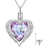 MONGAS Sunflower Cross/Sea Turtle/Phoenix/Angel Wing Urn Necklace for Ashes Sterling Silver Sunflower Cross/Sea Turtle/Phoenix/Angel Wing Cremation Jewelry for Ashes for Women