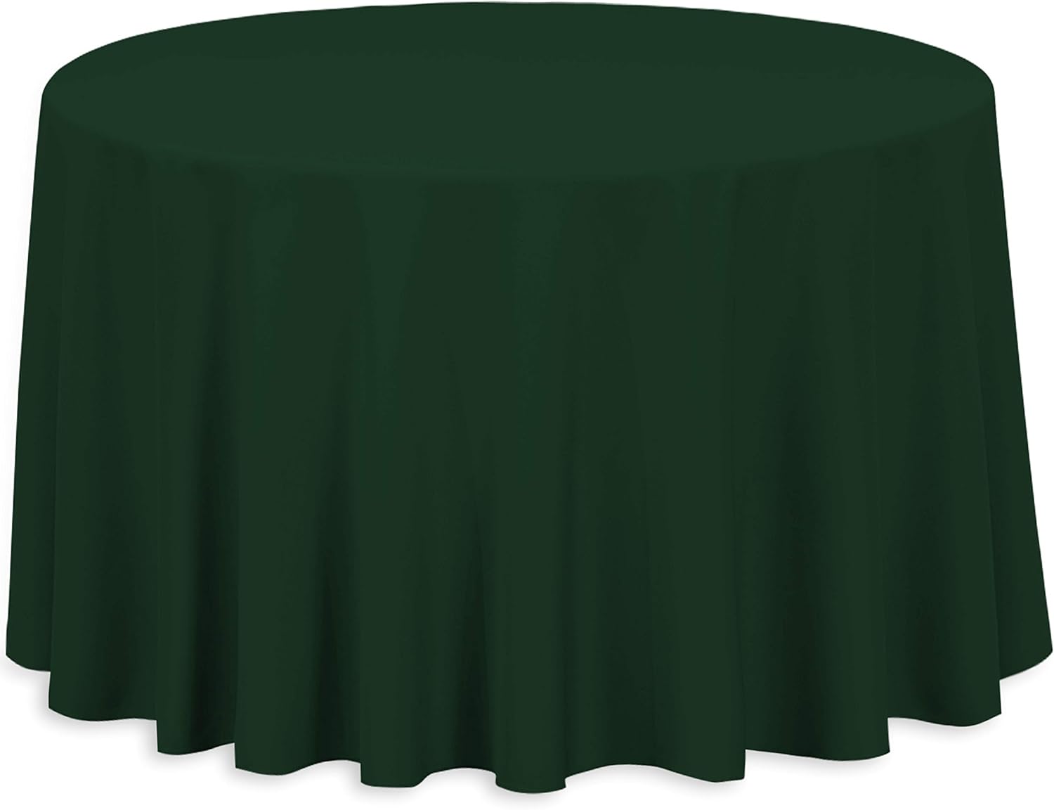 LinenTablecloth 120-Inch Round Polyester Tablecloth Black: Home & Kitchen
