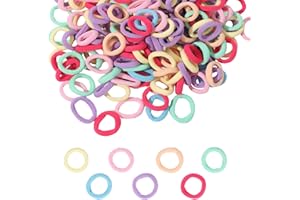 OAOLEER 200PCS Colorful Baby Girl Hair Ties Soft Baby Hair Elastics, Mini Hair Bands Ponytail Holders Hair Rubber Ribbon for 