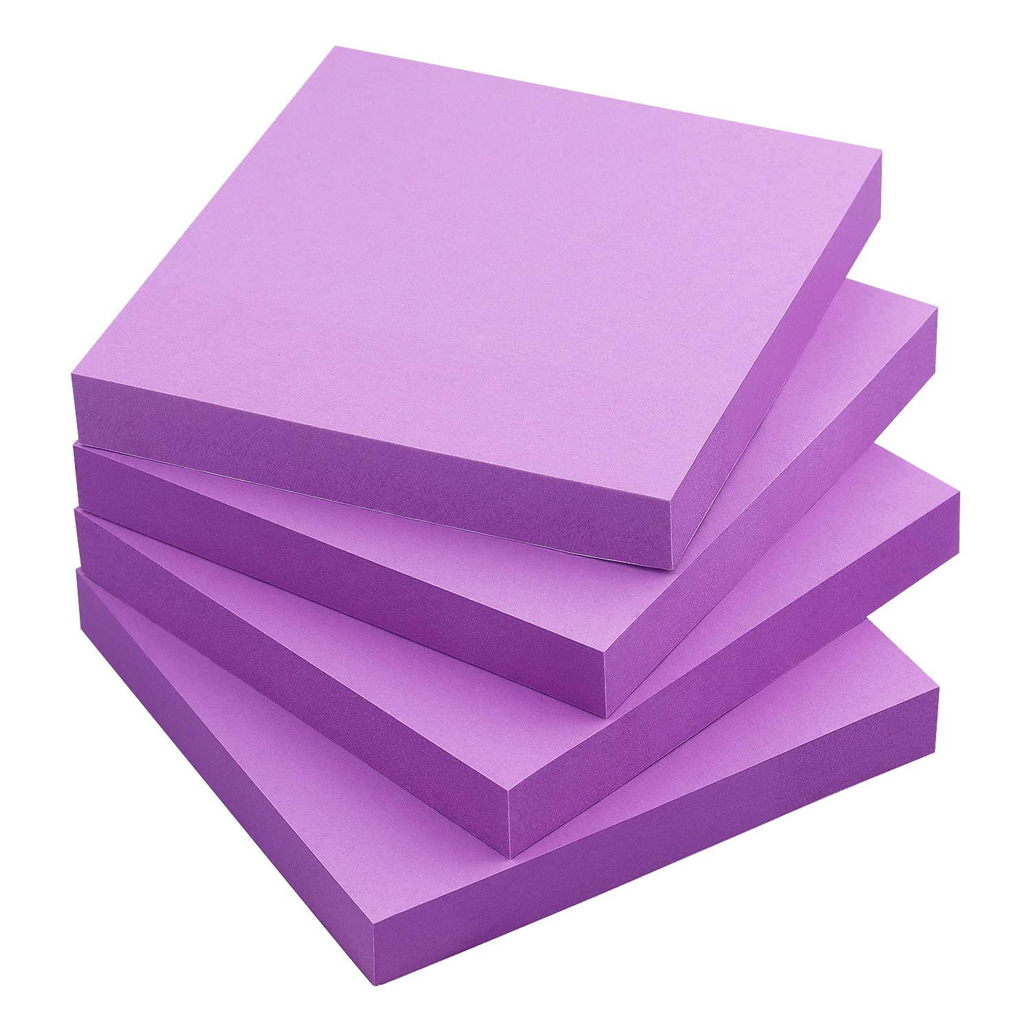 Photo 1 of Sticky Notes 3x3 Self-Stick Notes Bright Colors Sticky Notes 4 Pads 100 Sheets/Pad (Purple)