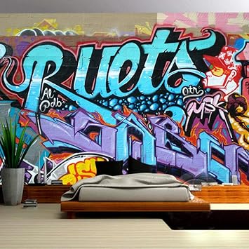 Amazon Co Jp 壁画レトロアートファッション落書きアルファベットレンガ リビングルームの写真のための壁の壁紙家の装飾 壁紙壁画8 Cm W X 146 Cm H Diy 工具 ガーデン