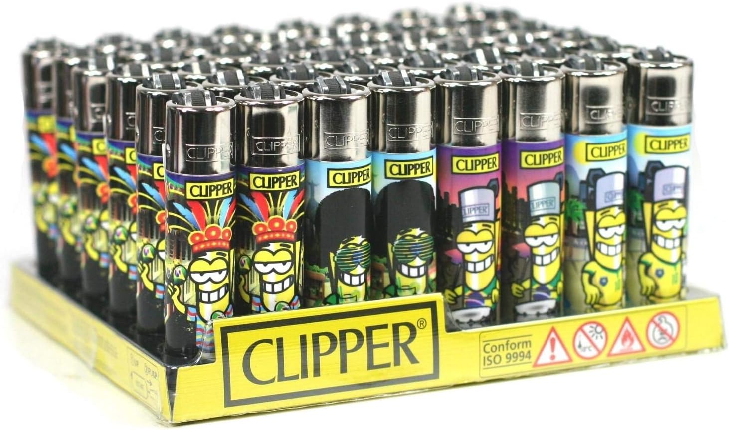 Caja de encendedores 48 Clipper Clipperman All Around the world serie 2: Amazon.es: Hogar
