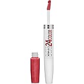 Maybelline Super Stay 24, 2-Step Liquid Lipstick Makeup, Long Lasting Highly Pigmented Color with Moisturizing Balm, Continuous Coral, Coral Pink, 1 Count