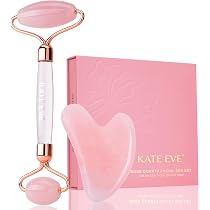 Amazon.com: Kate Eve Rose Quartz Roller & Gua Sha Tool | 100 ...