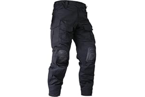 OCANXUE Tactical Pants for Men G3 Combat Pants with Knee Pads Waterproof Camo Cargo Pants for Airsoft Paintball No Belt