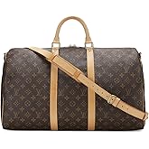 What Goes Around Comes Around Women's Pre-Loved Louis Vuitton Monogram Keepall Bandouliere Duffle 50, Brown, One Size
