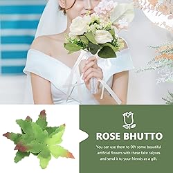EXCEART 50pcs Artificial Flower Calyxes Fabric Rose