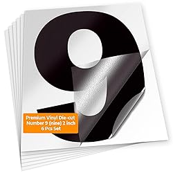 iSYFIX Black Vinyl Number 9 (Nine) Stickers - 6