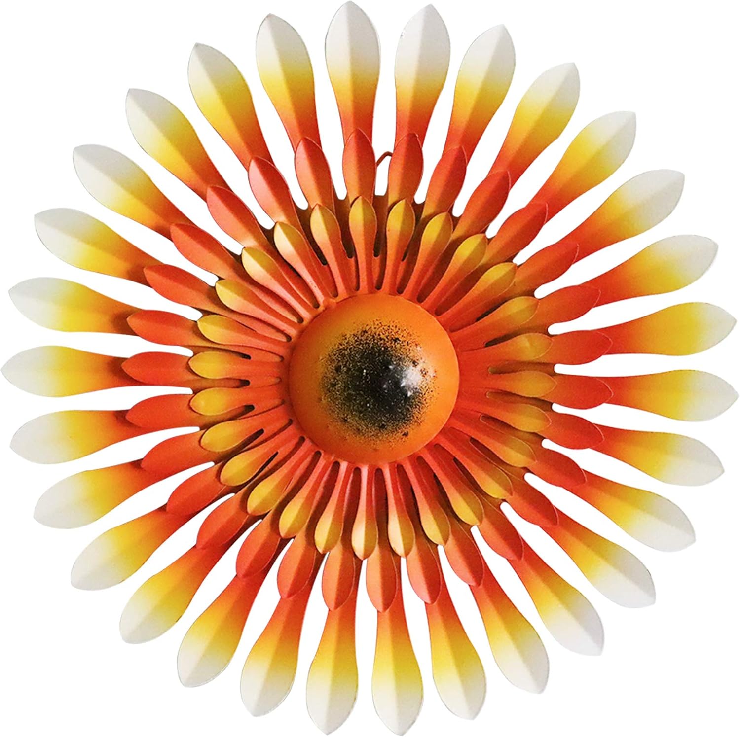 Plaques & Wall Art - aboxoo Wall Flower 3D Sculptures Colorful Art Metal Flower Home Garden Art Hanging Ornaments for Bathroom Living Room Bedroom or Porch Patio Fence 13inch