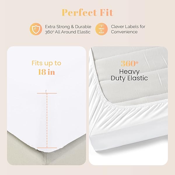 ASHTON SHEETS 100% EGYPTIAN COTTON SHEETS KING SIZE – 4 PC 800 HIGH THREAD COUNT EGYPTIAN COTTON KING SIZE BED SHEETS SET (WHITE), SOFT, COOLING, 16″ DEEP POCKET SATEEN WEAVE LUXURY HOTEL BEDSHEET