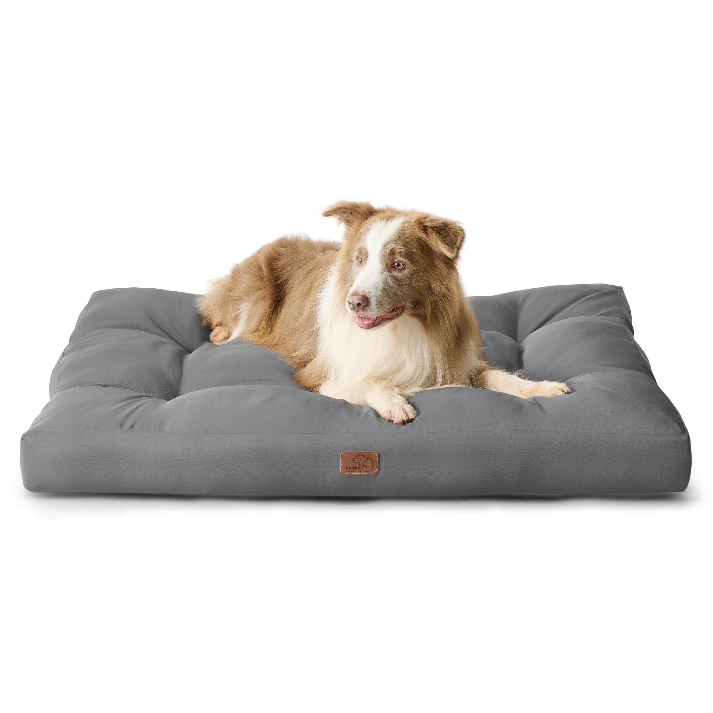 Bedsure Washable Dog Bed Extra Large - 111x89x9cm Dog Bed Mattress for Large Dog with Oxford Fabric, Flat Pet Pillow for Crate, XL Dog Cushion Mat Outdoor, Grey