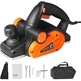 VEVOR Electric Hand Planer, 3-1/4-Inch Cut Width, 16500 RPM High-Speed Powerful Electric Handheld Planers for Woodworking, Wood Chamfer DIY, Smooth Finish Carpentry Tool, FCC-SDoC(710W)