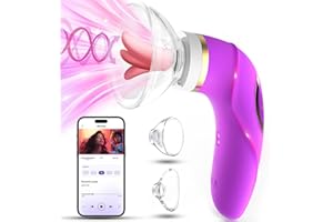 Vibrator Adult Sex Toys for Women - AI Sync Adult Toy, 5 Tongue Licking & Vibrating, 8 Auto & 1 Manual Sucking Vibrators, 2 C