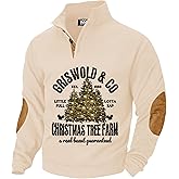 VOGSTART Men's Christmas Retro Graphic Corduroy Winter Sweatshirt (S-3XL)