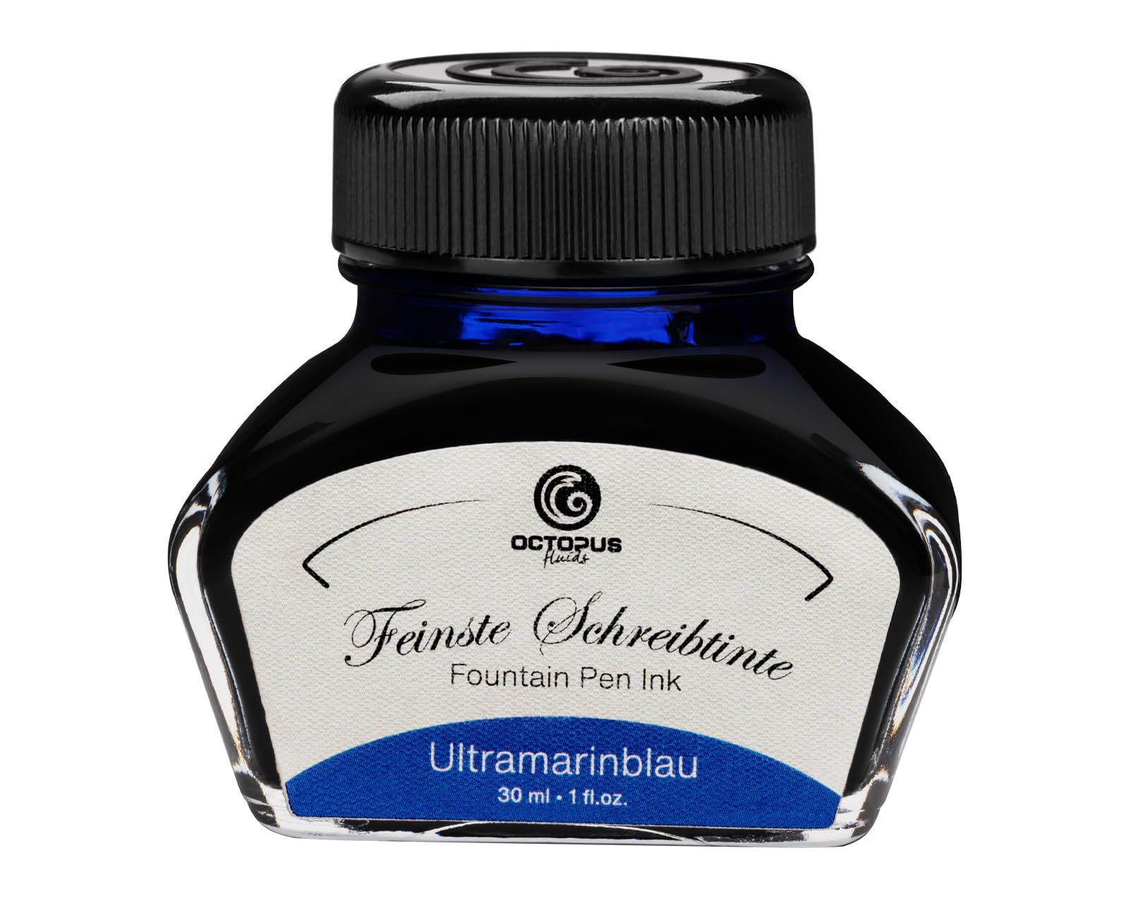 Fountain pen ink in ink glass,Writing ink for fountain pen, Fountain pen ink in Ultramarine Blue 30ml, inkpot, Calligraphy Ink