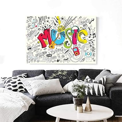 Amazon Com Warm Family Music Canvas Wall Art For Bedroom