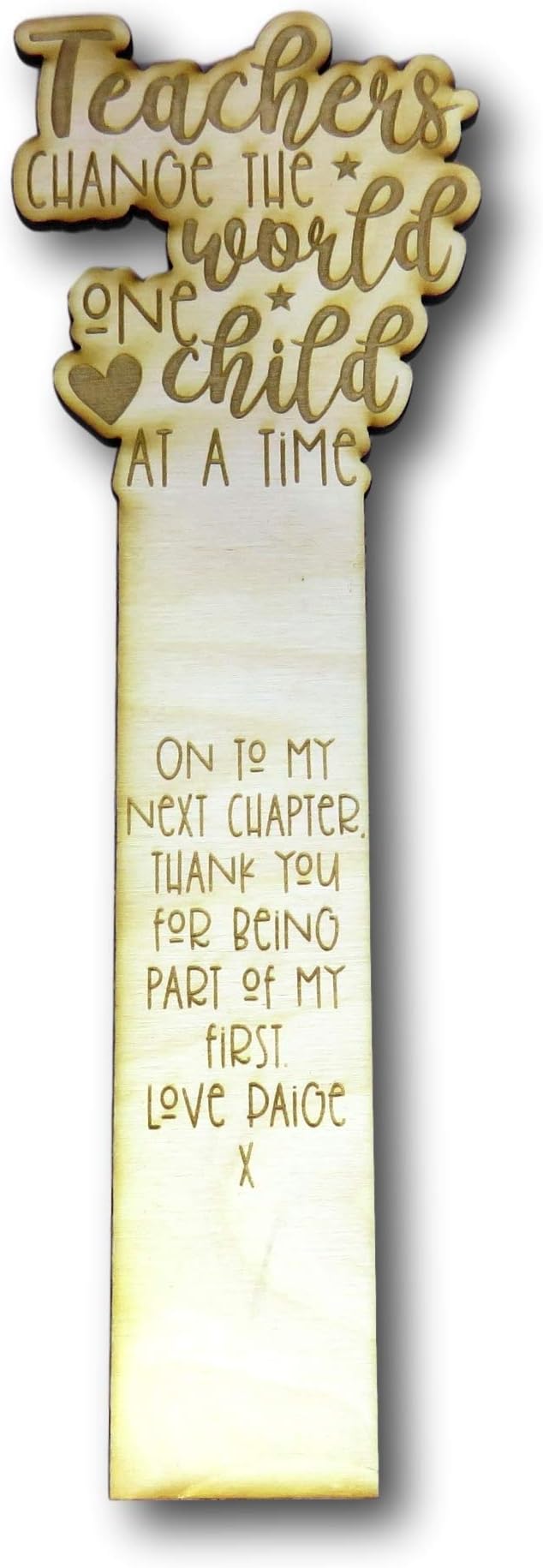 Teacher world Bookmark | Personalised Wooden Bookmark | Page keeper | teachers change the world | end of term present | thank you gift hank you gift | End of Term | Teacher Gift | Appreciation Present