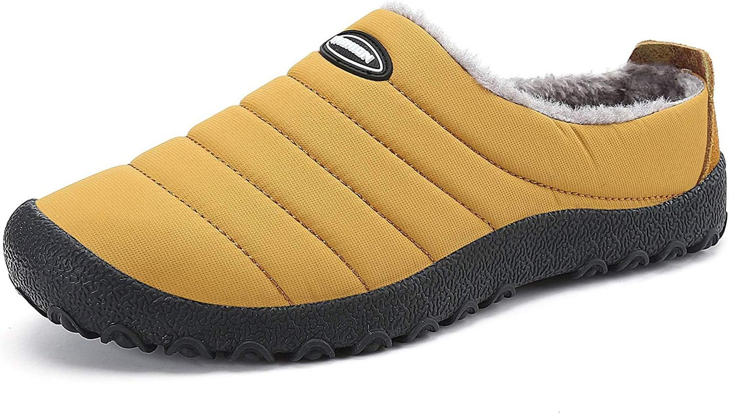 ChayChax Mens Womens Winter Slippers Indoor Outdoor Warm Faux Fur Lined House Slippers Waterproof Anti-Slip Snow Cotton Shoes