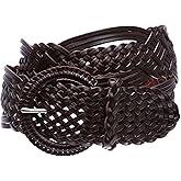 2" (50 mm) Genuine Leather Braided Woven Belt