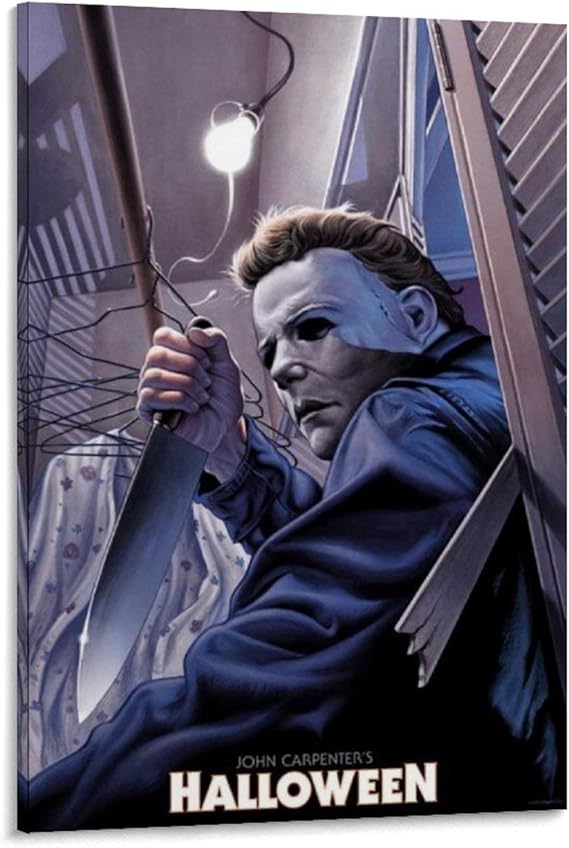 YJTY Halloween Michael Myers Canvas Art Poster and Wall Art Picture