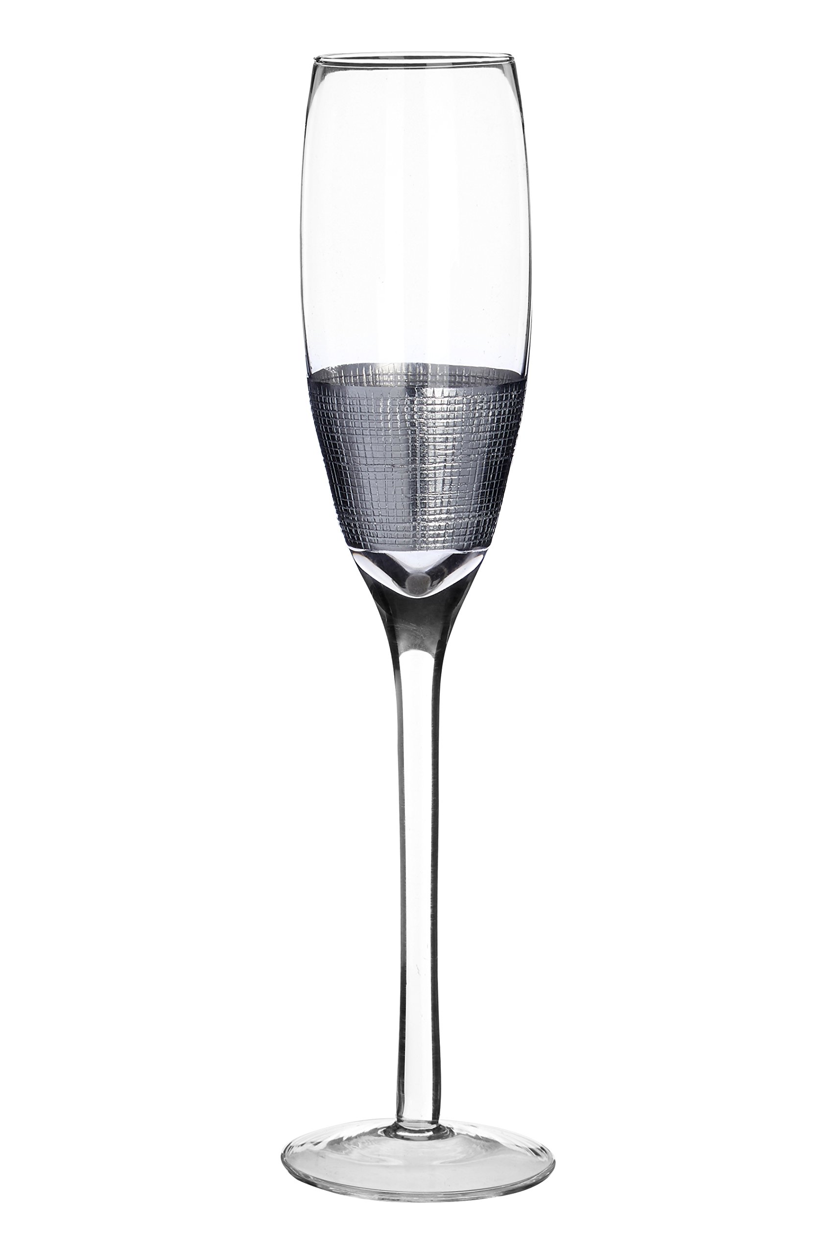 Premier Housewares Apollo Champagne Glasses, Silver, 5 x 5 x 26 cm, Set of 4 โ image 1