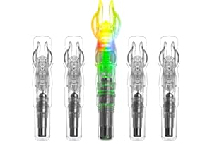 Letszhu 5 PCS Archery Nocks Lighted Nocks .244 inch/6.20mm Inner Diameter for Target Shooting Hunting