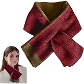 huablo Unisex Double - Sided Winter Fall Knitted Pull - Through Scarf - Neck Warmer & Gaiter - Women's short scarves