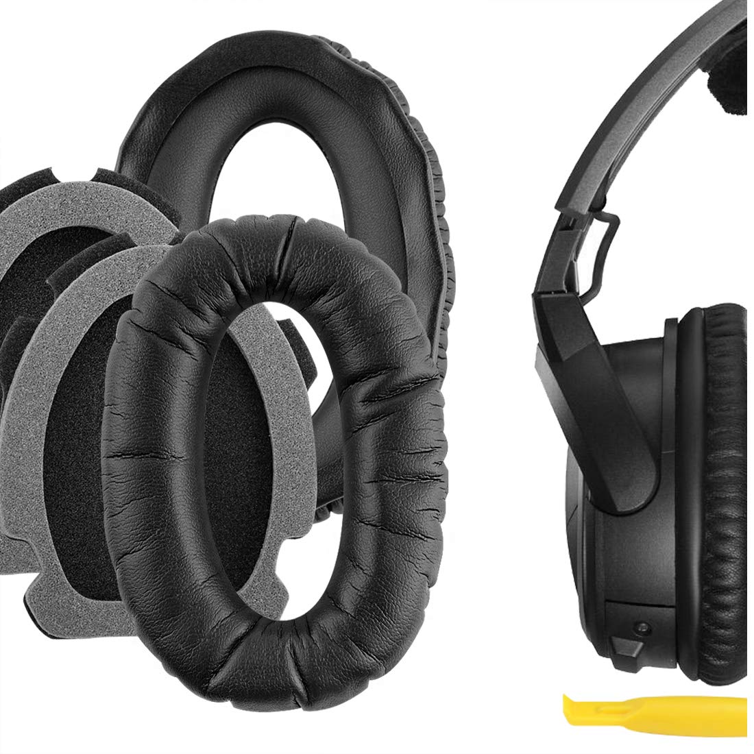 Geekria Replacement Ear Pads for Bose Aviation Headset X A10, A20 Headphones Ear Cushions, Repair Parts (Black)