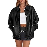 XIEERDUO Leather Jacket Women Fall Outfits 2025 Oversized Motorcycle Y2K Clothes Faux Leather Pocket Winter Coats Zip Up