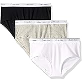 Calvin Klein Kids Girls' Modern Cotton Hipster Underwear 3-Pack