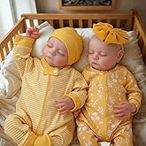 ADFO Lifelike Reborn Baby Dolls Twins, 20 inch Realistic Newborn Real Life Baby Boy Girl Dolls Soft Vinyl Baby Dolls with Clothes and Toy Gift for Kids Age 3+