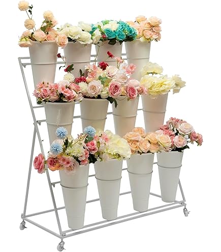 花瓶・フラワースタンド Flower stand tower Rattan three sets Flower stand tower Rattan three sets