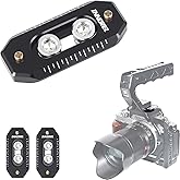 2 Packs Quick Release NATO Rail NR45-INNOREL 45mm Long Universal NOTA Rail with 1/4" Screws and Anti Drop Safety Pins Lightweight Aluminum Alloy Mini Rail for NATO Handle, Camera Cage, Field Monitor